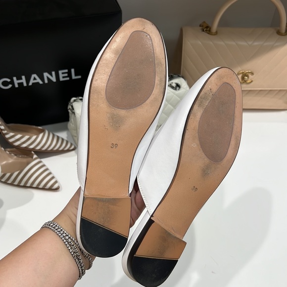 NEW White Mule Slides - Picture 8 of 13